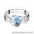 Pierścionek W028 Topaz 0,50ct białe złoto