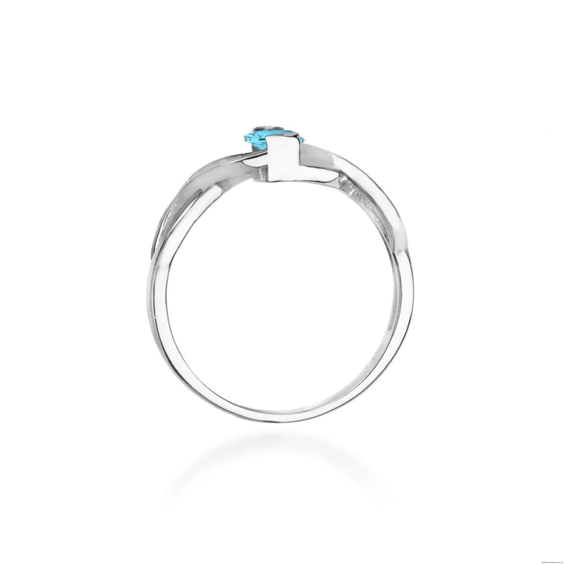 Pierścionek W028 Topaz 0,50ct białe złoto
