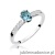 Pierścionek W067 Topaz 0,50ct białe złoto