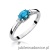 Pierścionek W006 Topaz 0,50ct białe złoto