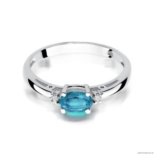 Pierścionek W006 Topaz 0,50ct białe złoto
