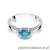 Pierścionek W006 Topaz 0,50ct białe złoto
