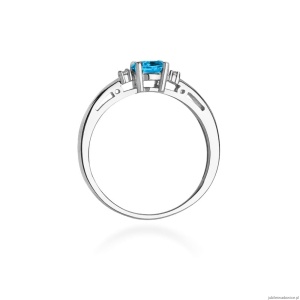 Pierścionek W006 Topaz 0,50ct białe złoto