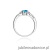 Pierścionek W006 Topaz 0,50ct białe złoto
