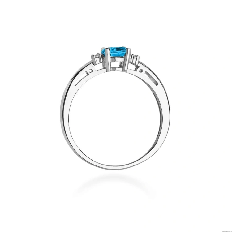 Pierścionek W006 Topaz 0,50ct białe złoto