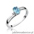 Pierścionek W068 Topaz 0,50ct białe złoto