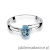 Pierścionek W068 Topaz 0,50ct białe złoto
