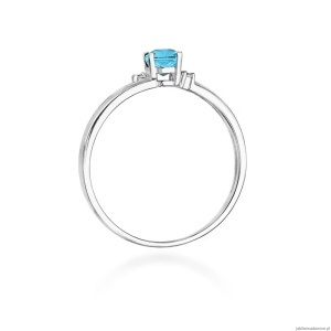 Pierścionek W068 Topaz 0,50ct białe złoto