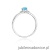 Pierścionek W068 Topaz 0,50ct białe złoto