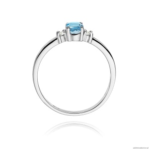 Pierścionek W264 Topaz 0,50ct białe złoto