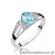 Pierścionek W005 Topaz 0,50ct białe złoto