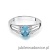 Pierścionek W005 Topaz 0,50ct białe złoto