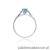 Pierścionek W005 Topaz 0,50ct białe złoto
