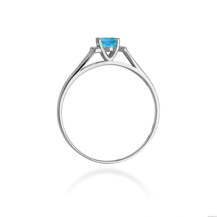 Pierścionek W005 Topaz 0,50ct białe złoto