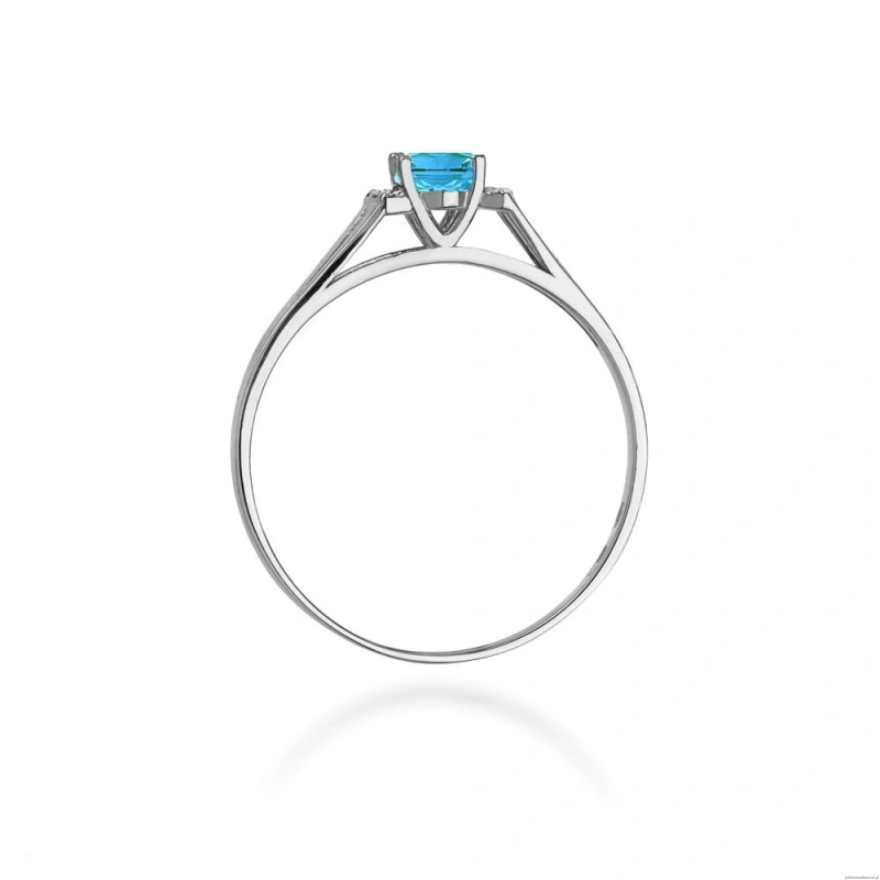 Pierścionek W005 Topaz 0,50ct białe złoto