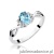 Pierścionek W019 Topaz 0,50ct białe złoto