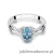 Pierścionek W019 Topaz 0,50ct białe złoto