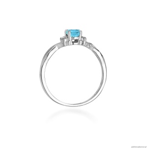 Pierścionek W019 Topaz 0,50ct białe złoto