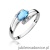 Pierścionek W119 Topaz 0,50ct białe złoto