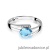 Pierścionek W119 Topaz 0,50ct białe złoto
