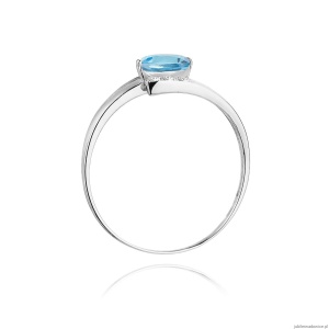 Pierścionek W119 Topaz 0,50ct białe złoto