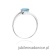 Pierścionek W119 Topaz 0,50ct białe złoto
