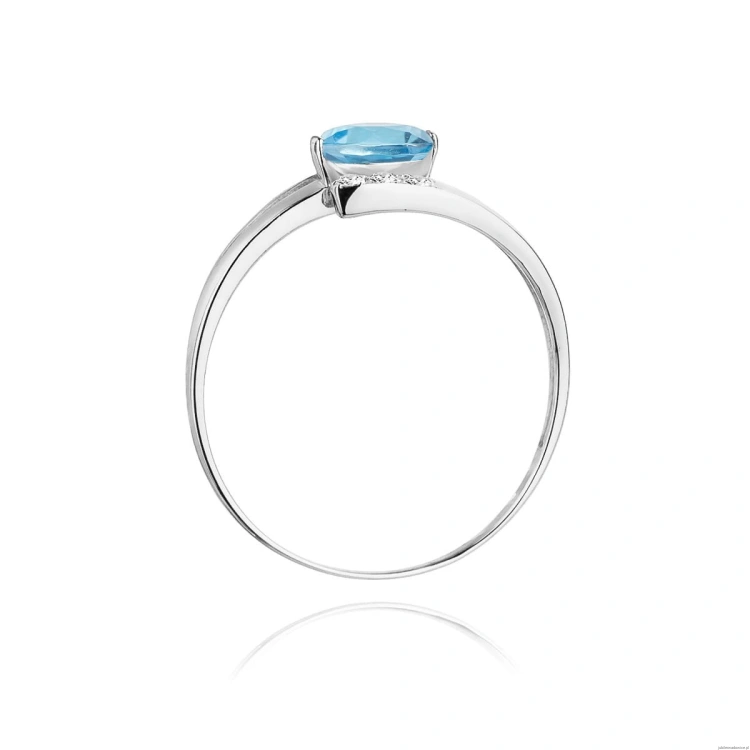 Pierścionek W119 Topaz 0,50ct białe złoto