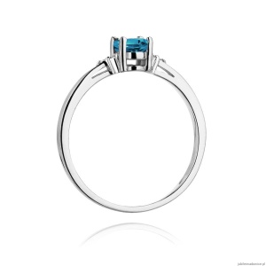 Pierścionek W301 Topaz 0,50ct białe złoto