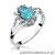 Pierścionek W037 Topaz 0,90ct białe złoto