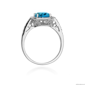 Pierścionek W080 Topaz 1,70ct białe złoto