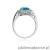 Pierścionek W080 Topaz 1,70ct białe złoto