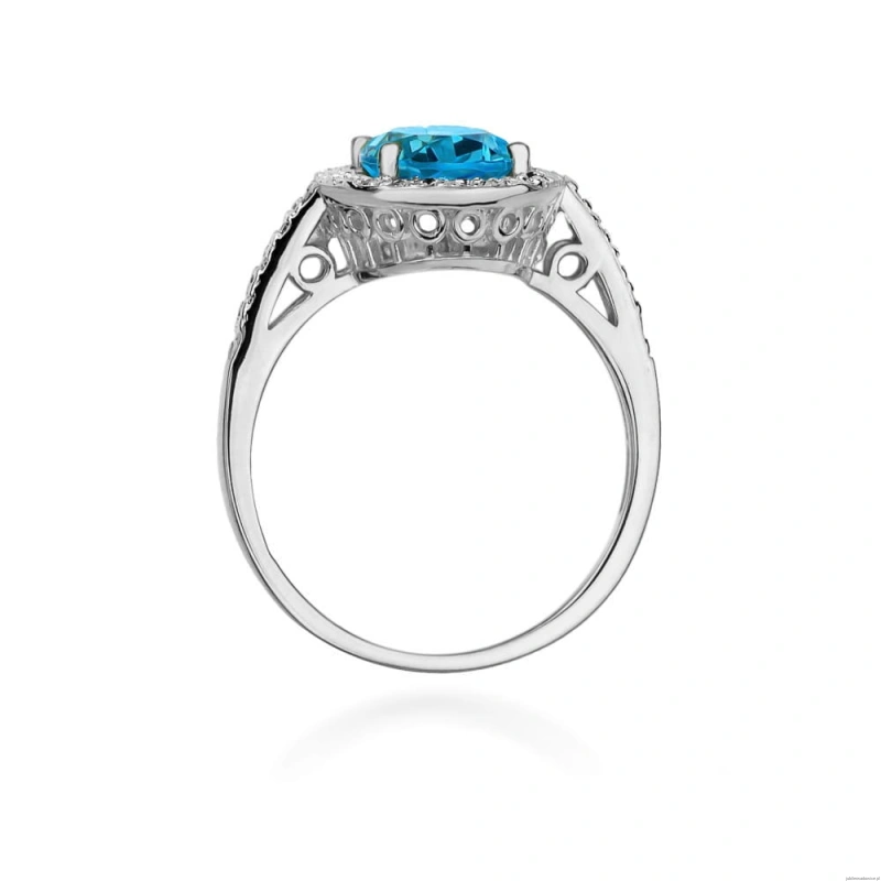Pierścionek W080 Topaz 1,70ct białe złoto