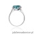 Pierścionek W148 Topaz 1,70ct białe złoto