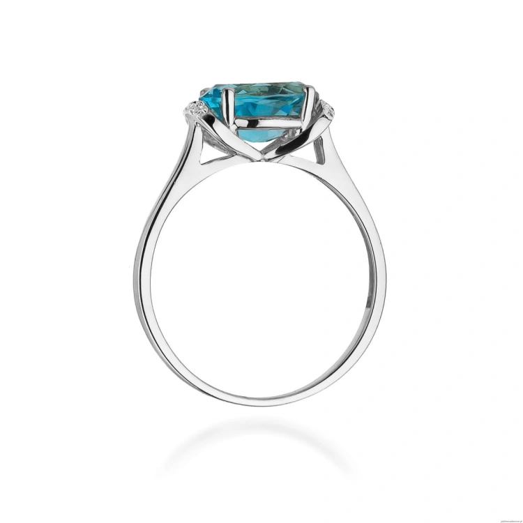 Pierścionek W148 Topaz 1,70ct białe złoto
