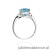 Pierścionek W150 Topaz 3,00ct białe złoto