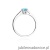 Pierścionek W078 Topaz 0,65ct białe złoto