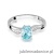 Pierścionek W094 Topaz 0,65ct białe złoto