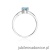 Pierścionek W094 Topaz 0,65ct białe złoto