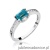 Pierścionek W105 Topaz 0,65ct białe złoto