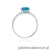 Pierścionek W050 Topaz 1,20ct białe złoto