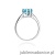 Pierścionek W031 Topaz 1,20ct białe złoto