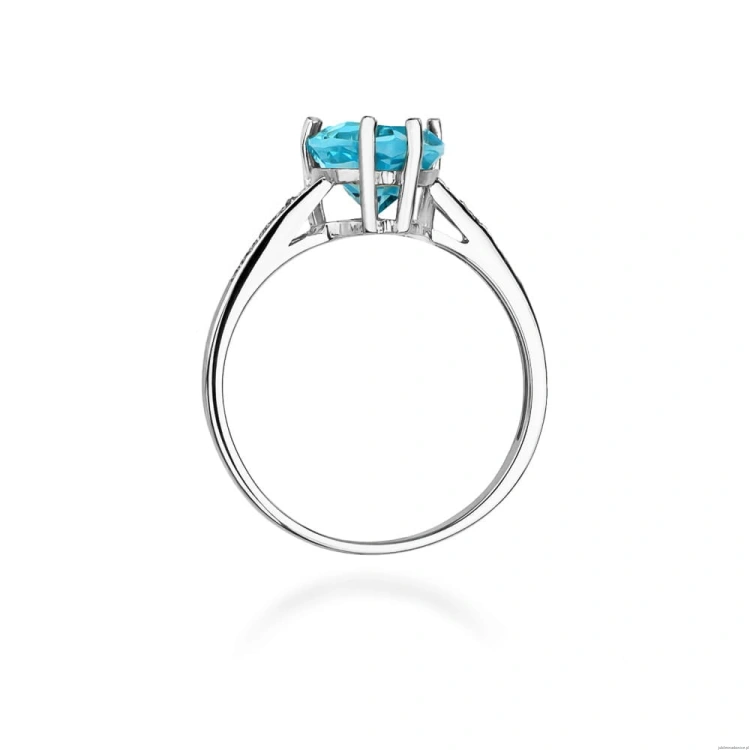 Pierścionek W031 Topaz 1,20ct białe złoto