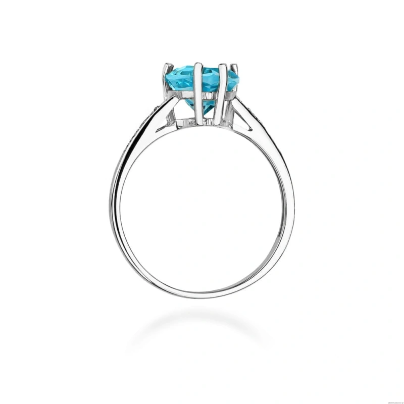 Pierścionek W031 Topaz 1,20ct białe złoto