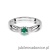 Pierścionek W428 Szmaragd 0,15ct białe złoto