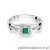 Pierścionek W271 Szmaragd 0,15ct białe złoto