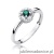 Pierścionek W238 Szmaragd 0,15ct białe złoto