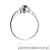 Pierścionek W238 Szmaragd 0,15ct białe złoto