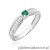 Pierścionek W449 Szmaragd 0,15ct białe złoto