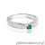 Pierścionek W449 Szmaragd 0,15ct białe złoto