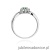 Pierścionek W072 Szmaragd 0,15ct białe złoto